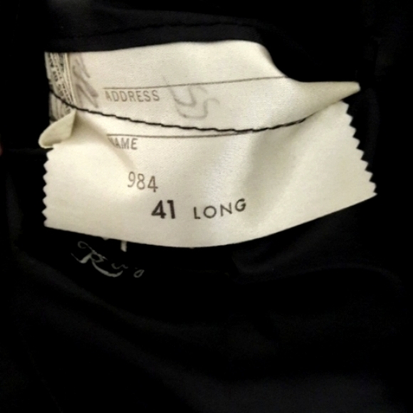 AFTER SIX Vintage 70s Wide Lapel Black Tuxedo Blazer / Dinner Jacket, 41L - Picture 6 of 9